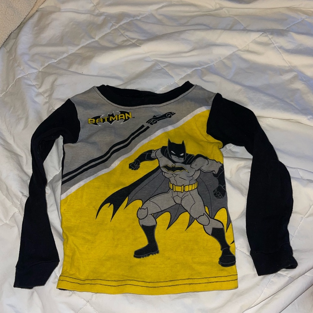 Kids Batman Kids Long Sleeve Shirt - Black and Yellow Sz 3T